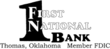 First National Bank of Thomas logo